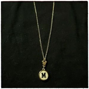 Disney M Mickey typewriter key necklace